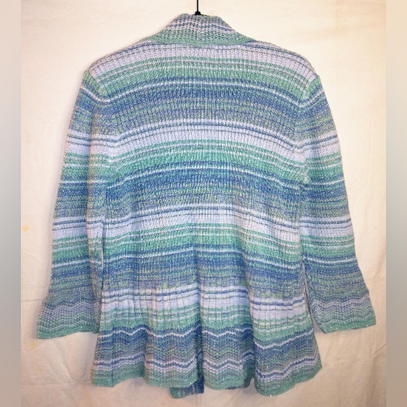 Alfred Dunner M Multi Color Knit Cardigan Sweater - Picture 5 of 7